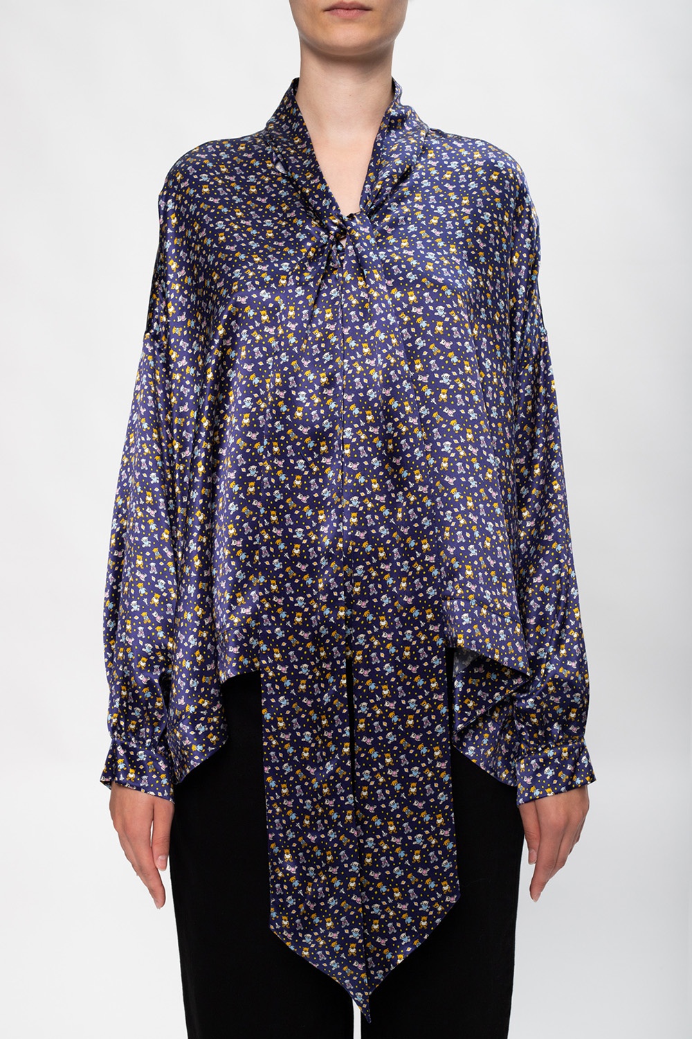 Balenciaga Patterned top with tie neck | Women's Clothing | IetpShops